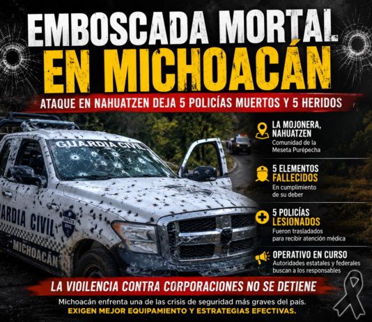 Emboscada en Nahuatzen deja cinco policías muertos; despliegan operativo en la Meseta Purépecha