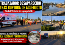 Empleado de Comapa desaparece tras ruptura del acueducto; gran parte de Ciudad Victoria se queda sin agua