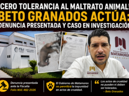 Beto Granados reafirma cero tolerancia al maltrato animal y da seguimiento a denuncia presentada en Matamoros