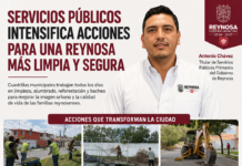 Servicios Públicos intensifica limpieza, reforestación y alumbrado en Reynosa
