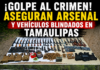 Ejército asegura arsenal de alto poder y cinco vehículos durante operativo en Matamoros