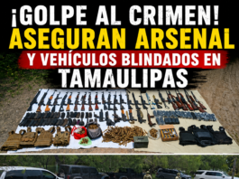 Ejército asegura arsenal de alto poder y cinco vehículos durante operativo en Matamoros