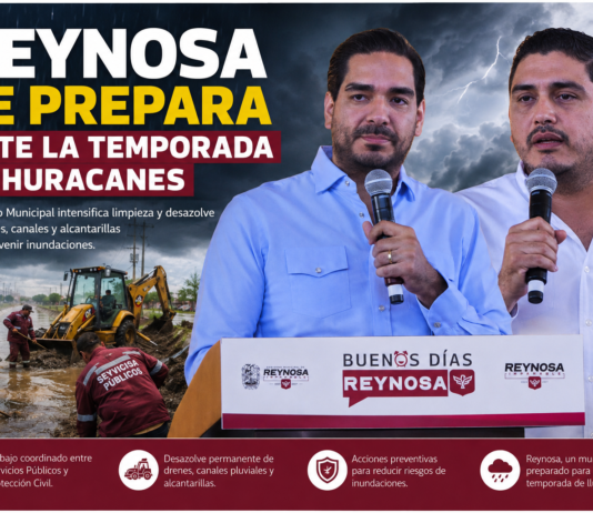 Gobierno de Reynosa mantiene alerta por temporada de huracanes