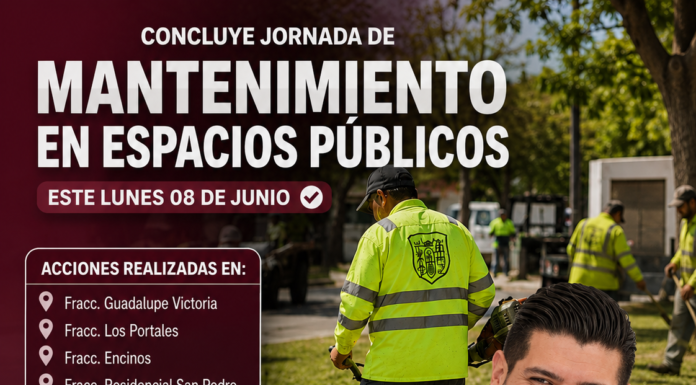 Concluye Gobierno de Matamoros jornada de mantenimiento en espacios públicos de distintos sectores