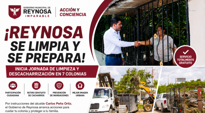 Acción y Conciencia llega a siete colonias de Reynosa con jornada de limpieza y descacharrización