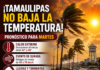Calor extremo, Surada y lluvias aisladas marcarán el clima de este martes en Tamaulipas