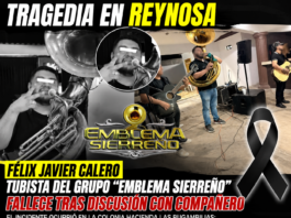Buscan a familiares de músico fallecido tras incidente entre integrantes de agrupación en Reynosa