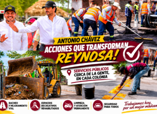 Antonio Chávez supervisa acciones permanentes para mejorar servicios en Reynosa