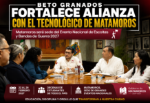 Matamoros fortalece alianza educativa; Beto Granados impulsa organización de evento nacional del TecNM