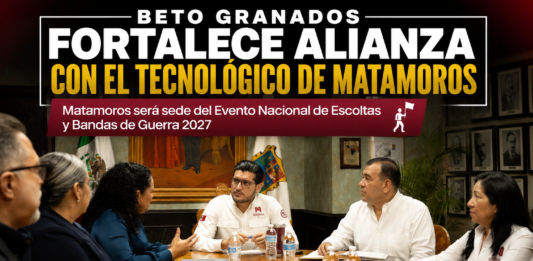 Matamoros fortalece alianza educativa; Beto Granados impulsa organización de evento nacional del TecNM