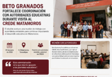 Beto Granados refuerza coordinación educativa durante visita al CREDE Matamoros