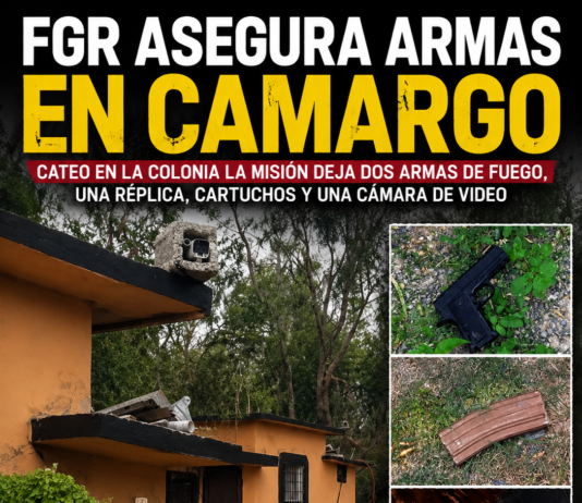 Cateo en Camargo permite a la FGR asegurar armas, cartuchos y equipo de vigilancia