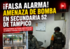 Descartan riesgo tras presunta amenaza de bomba en la Secundaria 52 de Tampico