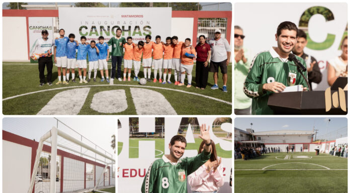 Inaugura Beto Granados nuevas canchas de Fútbol 5 en el Deportivo Eduardo Chávez