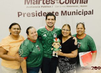 Beto Granados informa avances del Gobierno Municipal y acerca servicios a las familias de Matamoros