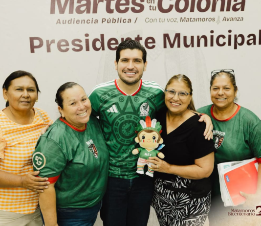 Beto Granados informa avances del Gobierno Municipal y acerca servicios a las familias de Matamoros