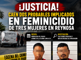 Detienen a dos probables responsables por feminicidio tras ataque en Reynosa