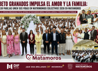 Más de 500 parejas formalizan su unión en la Jornada de Matrimonios Colectivos 2026 en Matamoros