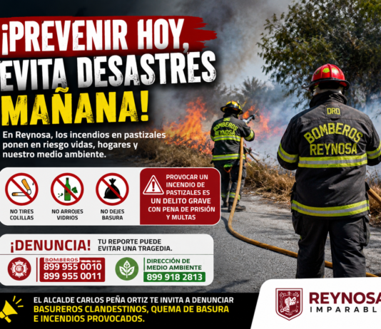 Protección Civil llama a prevenir incendios en Reynosa