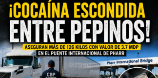 Aseguran más de 126 kilogramos de presunta cocaína en el Puente Internacional de Pharr