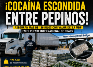 Aseguran más de 126 kilogramos de presunta cocaína en el Puente Internacional de Pharr