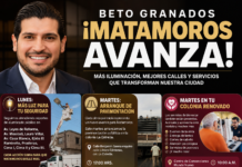 Beto Granados mantiene acciones de alumbrado y anuncia arranque de pavimentación y jornada de servicios para este martes