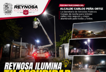 Gobierno de Reynosa refuerza alumbrado en la ciudad