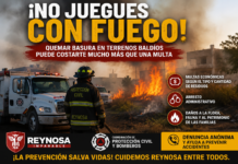 Gobierno de Reynosa advierte sanciones por incendios provocados en terrenos baldíos