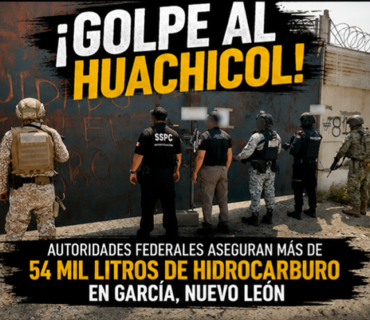 Asegura FGR más de 54 mil litros de hidrocarburo en cateo realizado en García, Nuevo León