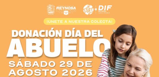 Hoy sábado realiza DIF-Reynosa Colecta Día del Abuelo