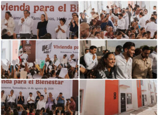 Beto Granados acompaña a Claudia Sheinbaum y Américo Villarreal en entrega de viviendas en Matamoros