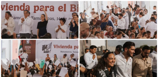 Beto Granados acompaña a Claudia Sheinbaum y Américo Villarreal en entrega de viviendas en Matamoros