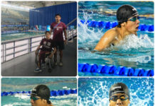 Carlos Peña Ortiz felicita a Santiago Fonseca por destacar en World Series 2026 de Natación