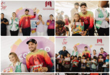 Beto Granados y Anita de Granados acercan útiles escolares y servicios gratuitos a Playa Bagdad