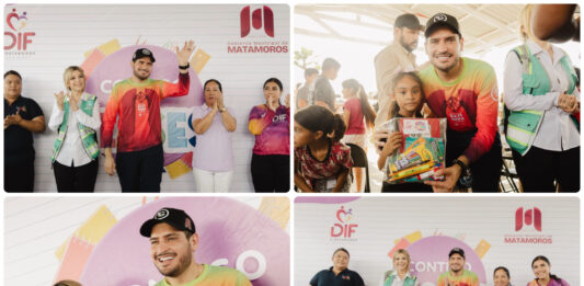 Beto Granados y Anita de Granados acercan útiles escolares y servicios gratuitos a Playa Bagdad