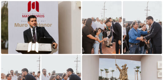 Matamoros honra a bomberos caídos; alcalde Beto Granados encabeza inauguración del Muro de Honor