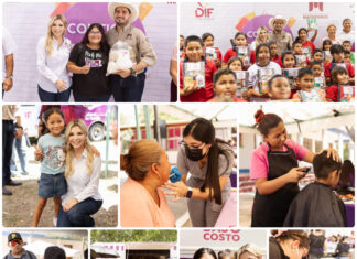 DIF Matamoros lleva apoyos escolares y servicios asistenciales al ejido El Ebanito