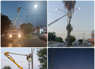 Reynosa moderniza alumbrado público en Las Fuentes y Balcones de Alcalá