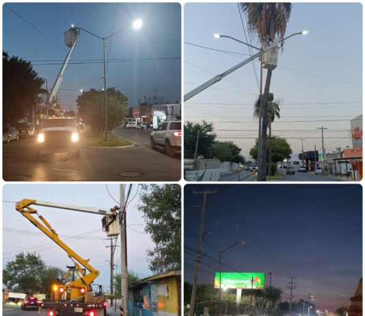 Reynosa moderniza alumbrado público en Las Fuentes y Balcones de Alcalá