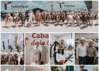 Beto Granados acompaña a Américo Villarreal en Cabalgata de la Unidad en Ciudad Victoria