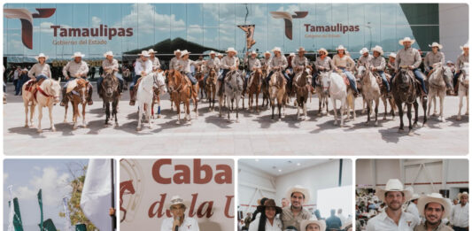 Beto Granados acompaña a Américo Villarreal en Cabalgata de la Unidad en Ciudad Victoria