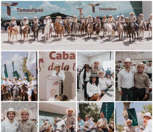 Beto Granados acompaña a Américo Villarreal en Cabalgata de la Unidad en Ciudad Victoria
