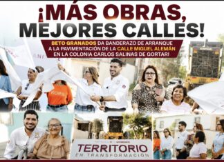 Inicia Beto Granados pavimentación de la calle Miguel Alemán en la colonia Carlos Salinas de Gortari