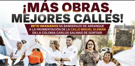 Inicia Beto Granados pavimentación de la calle Miguel Alemán en la colonia Carlos Salinas de Gortari