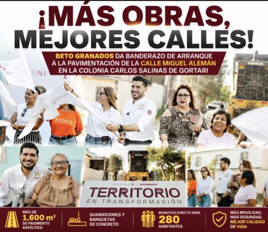 Inicia Beto Granados pavimentación de la calle Miguel Alemán en la colonia Carlos Salinas de Gortari