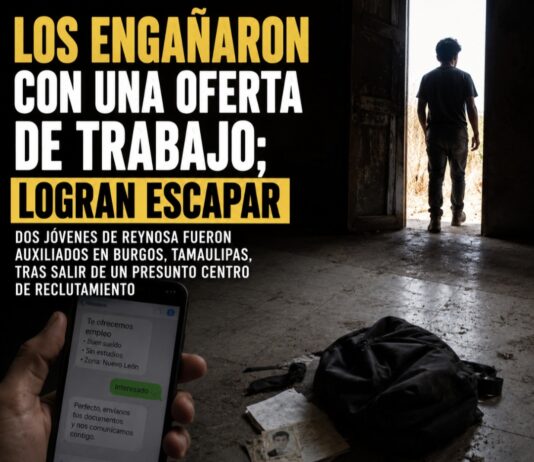 Jóvenes de Reynosa escapan de presunto centro de reclutamiento criminal y reciben auxilio en Burgos