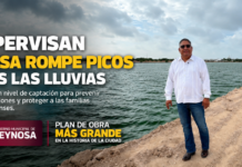 Supervisan presa Rompe Picos para evaluar captación de agua tras recientes lluvias en Reynosa