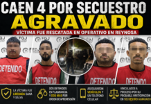 Caen cuatro por presunto secuestro agravado en Reynosa; víctima fue rescatada en operativo de la Fiscalía