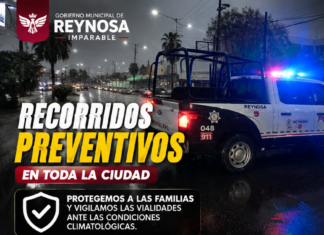 Gobierno de Reynosa mantiene recorridos preventivos para atender emergencias y vigilar vialidades