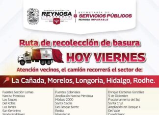 Atención Sector Poniente a la ruta de recolección de basura hoy viernes
